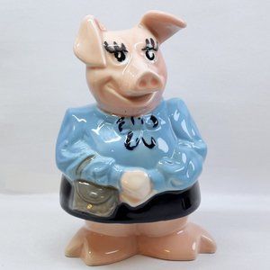 Wade England Vintage Piggy Bank Anthropomorphic NatWest Lady Hilary Stopper 7”